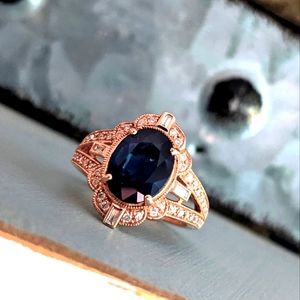 Stunning Effy Sapphire and Diamond Ring